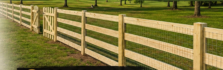 Wood fence installation