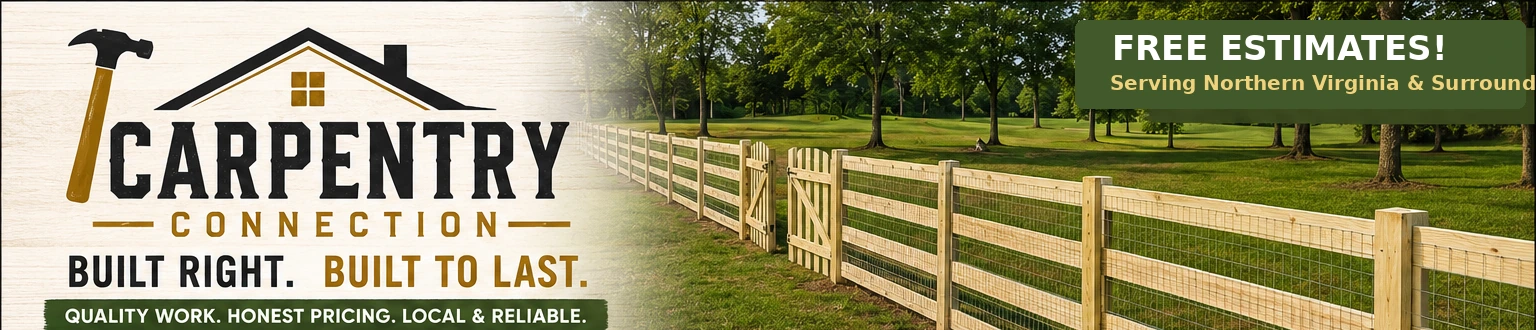 Carpentry Connection fence installation banner